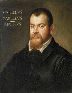 Un retrato inusual de Galileo Galilei (1564-1642), que lo muestra como un hombre joven. La mayoría de los retratos conservados corresponden a su vejez, época en la que había alcanzado fama y renombre en toda Europa. Galileo murió a los setenta y siete años y once meses, una edad muy avanzada en relación con la expectativa de vida de la época. Sus dos libros fundamentales son obras de madurez: los publicó en 1632 y 1638, es decir, a los sesenta y seis y setenta y dos años, respectivamente. 