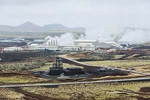 Figura 3. Fotografía de la planta de reducción de CO2 de la firma Carbon Recycling International. Está en Islandia y se vale de electricidad generada con energía hidroeléctrica y geotérmica. Foto CRI