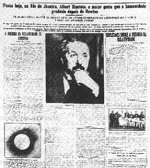 Primera plana de O Jornal del 21 de marzo de 1925