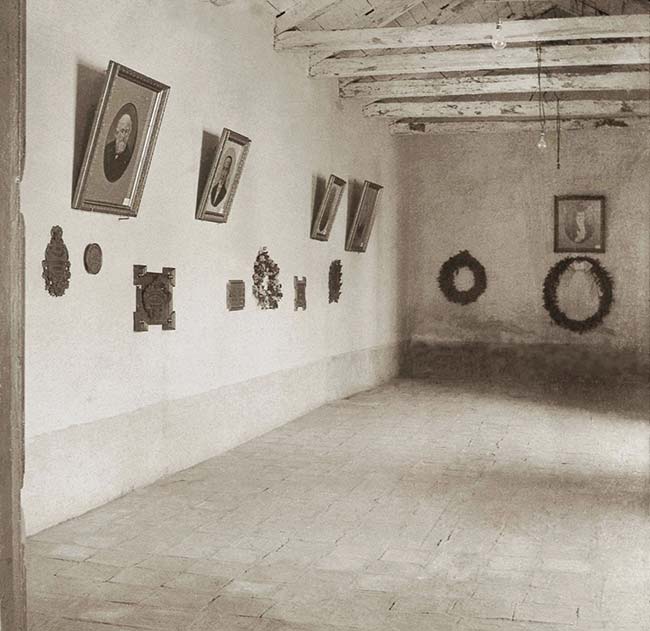Interior del salón de la jura hacia 1900. Foto Sociedad Fotográfica Argentina de Aficionados, AGN. 