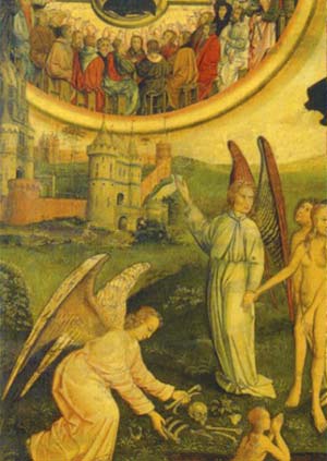 "El juicio final" (detalle), Países Bajos, finales del siglo XV.  Autor desconocido.