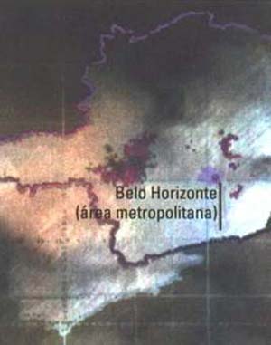 Fig 12. Los relámpagos positivos registrados durante la tormenta del 13 de maro de 1993 se distribuyeron pòr grandes áreas de Minas Gerais (los colores indican diferentes instantes de tiempo).