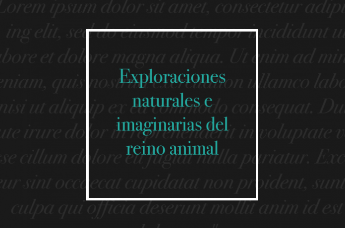 Exploraciones naturales e imaginarias del reino animal